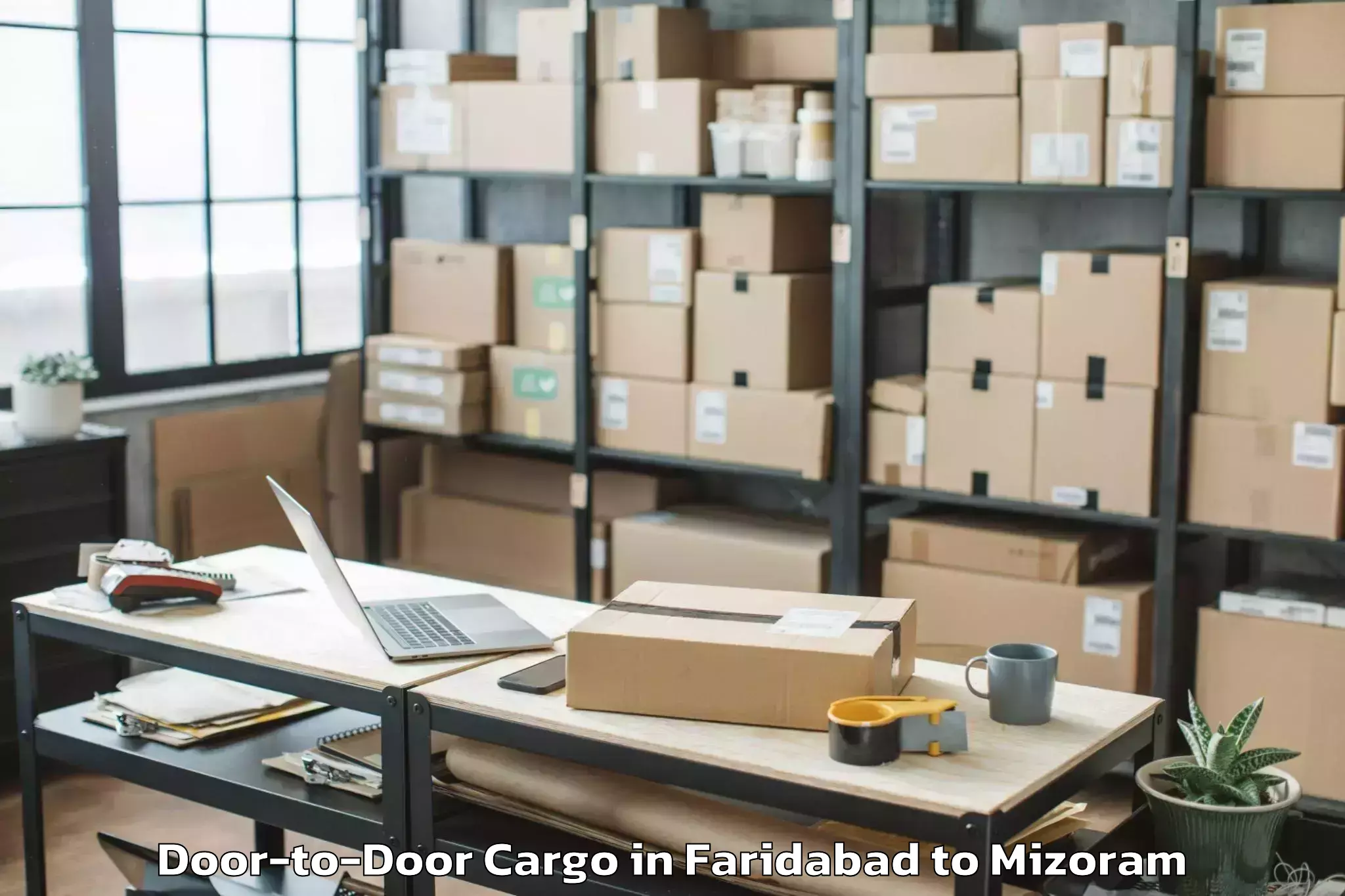 Faridabad to Ngopa Door To Door Cargo